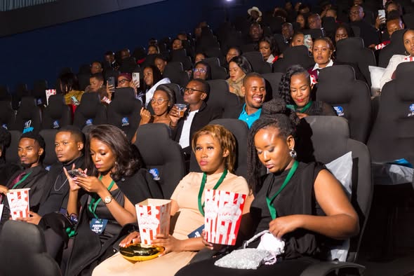 Guests seated in the cinema for the Westlife The Devil Wears Prada 2 movie premiere